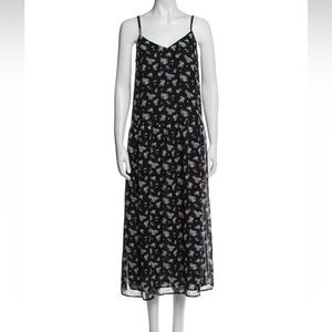 Vince black floral maxi dress